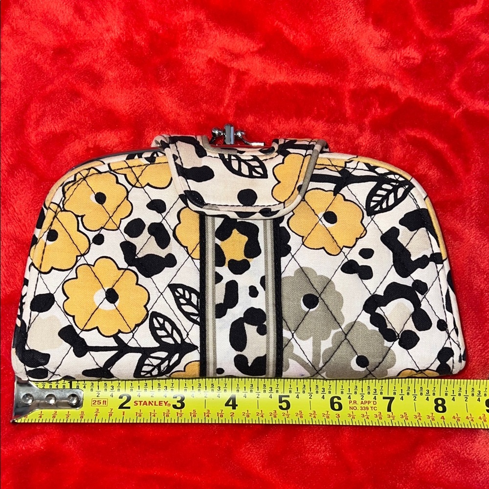 Vera Bradley Yellow and Black Floral Wallet - Picture 5 of 12